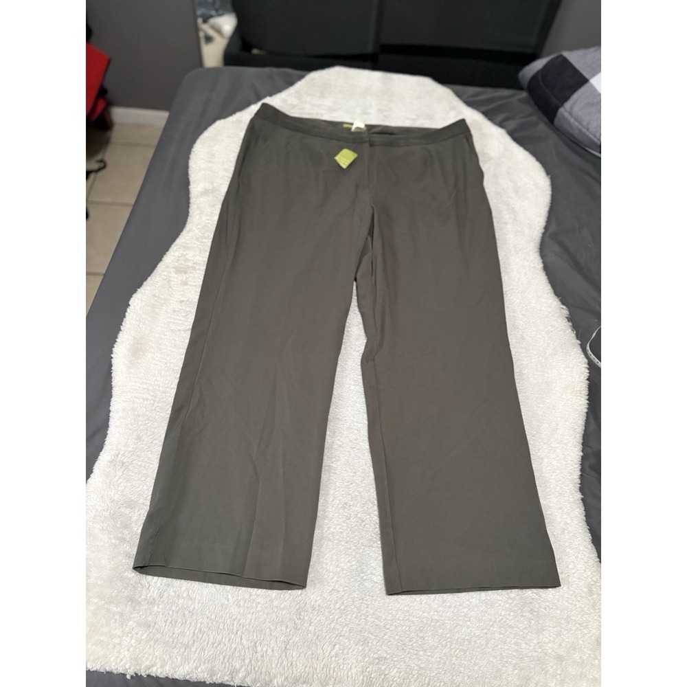 New Sigrid Olsen Women's Green Straight Pants Plus Size 20W